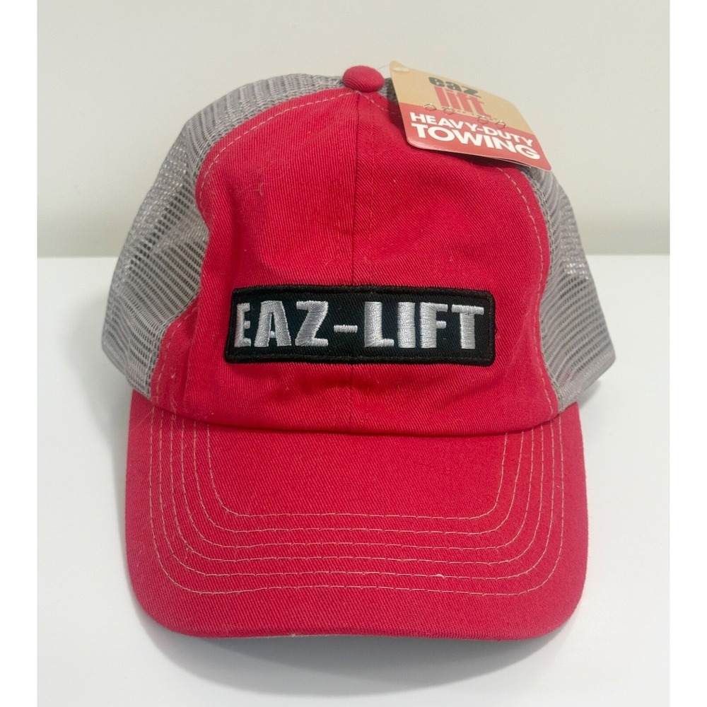 CAMCO EAZ LIFT Hat‎ Cap SNAPBACK MESH RED GRAY Baseball New